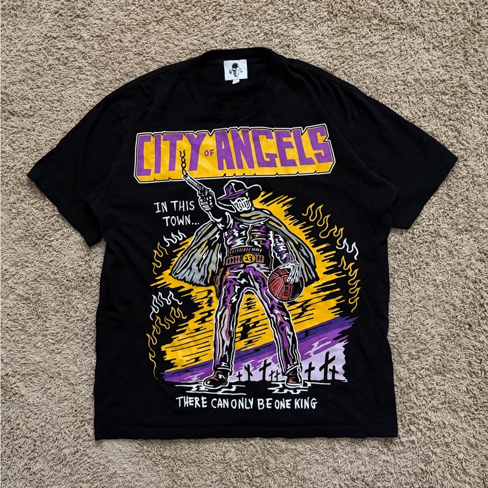 Warren Lotas There Can Only Be One Tee Mens L LeBron King James City of Angels